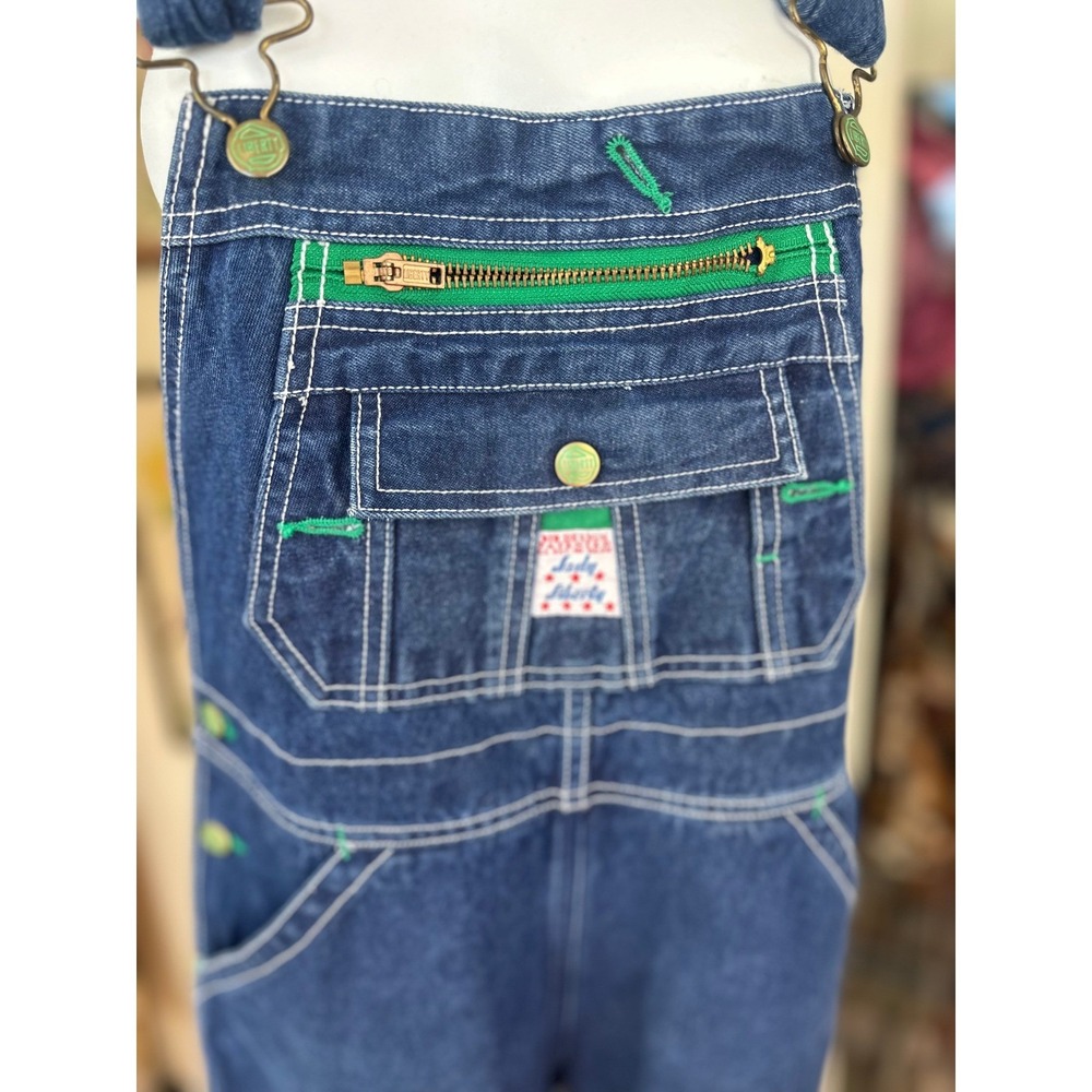 Liberty Overalls Blue Denim Bib Overalls Painter Workwear Size Medium Vintage - Picture 6 of 16